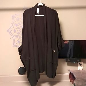 Heavy black knitkimono